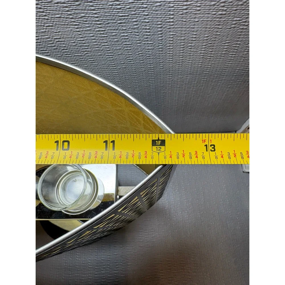 PartyLite Illusions Tealight Lamp Chrome Geometric Metal Modern Decor - Picture 7 of 10